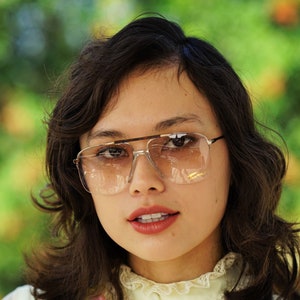 Vintage Eyeglasses 1970&#39;s Frame Aviator Style MAde In Japan By Tura New Old Stock Multi color