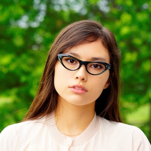 Vintage Cat Eye Glasses 1960&#39;s Made In France New Old Stock Rockabilly Eyeglasses