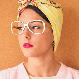 Vintage 70&#39;s Eyeglass Oversize/New Old Stock/Retro 1970&#39;s Frames All gold frame All metal Disco Era Very Cool