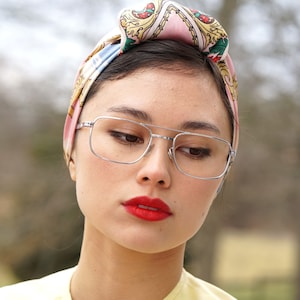 Vintage Eyeglasses 1970s Aviator Frames Made In Germany New Old Stock Silver tone