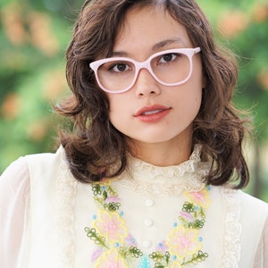Vintage eyeglasses 1970s Frames Made In USA By May optical New Old Stock Pink tone