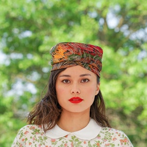 Vintage Brocade Pillbox Hat, Vintage Hat, 1960s hat, Vintage Women Hat, Church Hat, Tea Party Hat, Spring Summer Hat, Retro MCM Hat