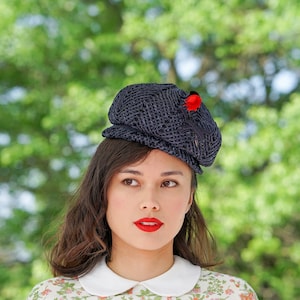 Vintage Straw Pillbox Hat, Vintage Hat, 1950-60s Hat, Jackie-O Hat, Church Hat, Tea Party Hat, Spring Summer Hat, Cocktail Hat, Women Hat