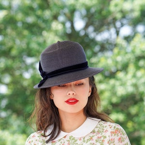 Vintage Straw Bucket Hat, 1950s-60s Hat, Vintage Hat, Women Hat, Vintage Mod Hat, Church Hat, Sun Hat, Tea Party Hat, Wedding Hat