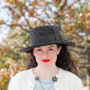 Edwardian Boater Hat - Etsy display picture 1