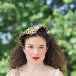 Vintage Sequin Half Hat, Vintage Hat, 1950s Hat, Wedding Hat, Tea Party Hat, Women Hat, Spring Summer Hat, Fascinator Hat, Rockabilly Hat