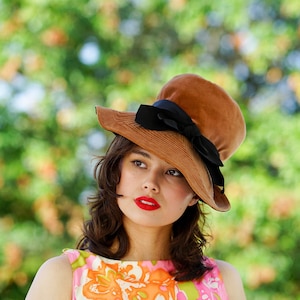 Vintage Bucket Hat Mr John, Vintage Mod Hat, 1960s Hat, Vintage Hat, Vintage Women Hat, Tea Party Hat, Church Hat, Retro Hat, MCM Hat