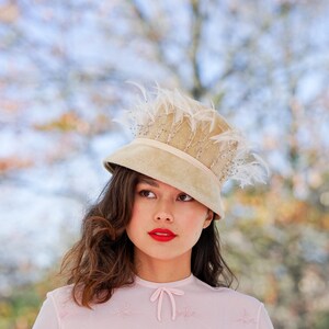 Vintage Feather Fur Felt Cloche Hat, 1950s-60s Hat, Vintage Hat, Vintage Women Hat, MCM Mod Hat, Church Hat, Wedding Hat, Retro Hat