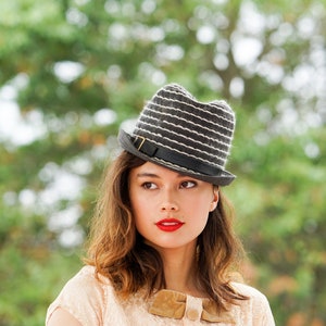Vintage Wool Felt Trilby Hat, Woman Fedora Hat, 1960s Hat, Vintage Hat, Church Hat, Vintage Women Hat, Fall Winter Hat, Vintage Mod Hat