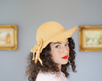 Vintage Fabini Peach Felt 100% Wool New York Hat - Etsy