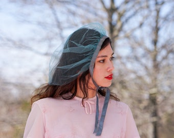 Vintage Snood, Vintage Hair Net, Whimsy Hat, Vintage Veil, Vintage Hat, 1940s-1950s Hat, Tea Party Hat, Vintage Women Hat, Vintage Headscarf