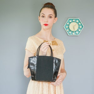 Bolso de mano vintage de tela de cuero de los años 40/ Monedero vintage/ Monedero de los años 40-1950/ Bolso de mano vintage/ Bolso vintage para mujer/ Cartera vintage/ Bolso retro