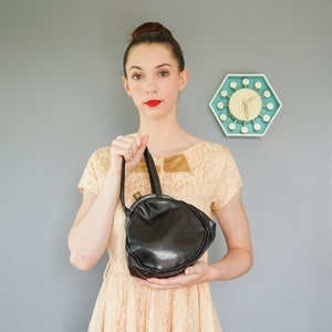 Monedero vintage de cuero con marco / Monedero de los años 1940 y 1950 / Bolso vintage / Bolso vintage para mujer / Cartera vintage / Monedero vintage / Bolso retro MCM