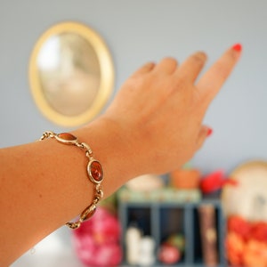 Vintage Sarah Coventry Wood Nymph Bracelet, 1970s Bracelet, Vintage Jewelry, Costume Jewelry, Retro Midcentury Jewelry, Wedding Jewelry