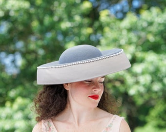 Vintage Sonni Fascinator Hat, Kentucky Derby Hat, 1980s Hat  display picture 3