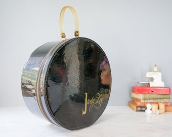 Vintage JUDY LEE Jewelry Traveling Case/ 1950s-60s Train Case/ Vintage Hat Box/ Carry On Luggage/  Vintage Purse/ Retro MCM Luggage