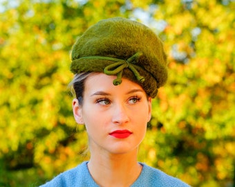 Vintage Faux Fur Bubble Hat, Cloche Hat, Vintage Hat, 1950s-60s Hat, Vintage Millinery, Vintage Winter Hat, Cocktail Hat, Church Hat