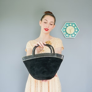 Bolso de mano de cuero vintage / Monedero vintage / Monedero de los años 1940-1950 / Bolso de mano vintage / Bolso vintage para mujer / Cartera vintage / Bolso retro / Bolso de bruja