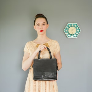 Monedero de cuero vintage / Bolso de mano de cuero / Monedero de los años 50 y 60 / Monedero vintage / Bolso de mano vintage / Bolso vintage para mujer / Cartera vintage / Bolso retro