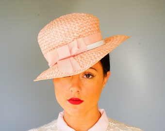 chapeau de paille vintage, canotier vintage, chapeau vintage, chapeau Mod, chapeau des années 1960, chapeau à bord large, chapeau fedora, chapeau bob, chapellerie vintage, chapeau de paille