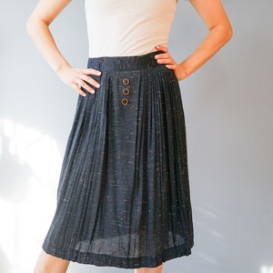 Vintage Faltenrock Größe S/ 1940er-1950er Rock/ Retro Kleidung/ Sekretärin Rock/ Midcentury Rock/ Damenkleidung/ Dark Academia Rock
