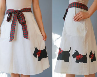 Vintage Applique Dog Skirt by Country Fair SIZE XL/ 1970s Skirt/ Schnauzer Poodle Skirt Skirt/ Retro Clothing/ Boho Clothing/ Novelty Skirt