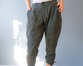 Vintage Twill Knickers Pants Size S/ 1920s-30s Knickers/ Women Pants/ Vintage Cropped Pants/ Vintage Trousers/ Vintage Breeches Jodhpurs