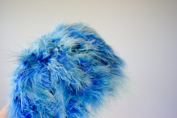 Vintage Blue Feather Headband Hat, Casque Hat, Vi… - image 8