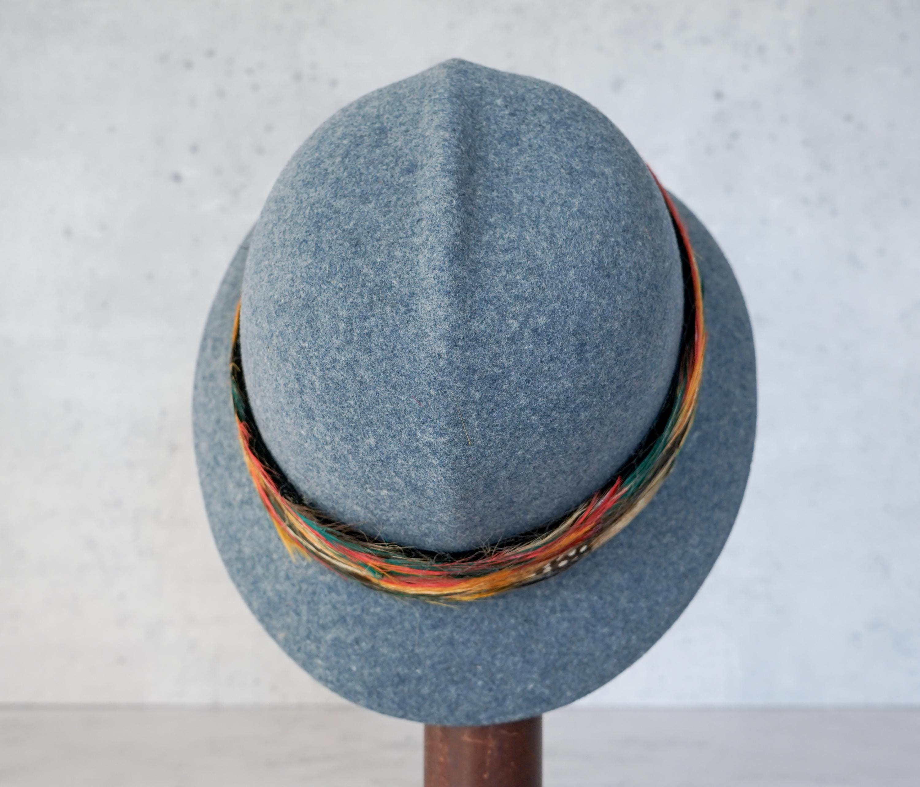 Vintage Feather Tall Bucket Hat Wool Felt Women main image 4