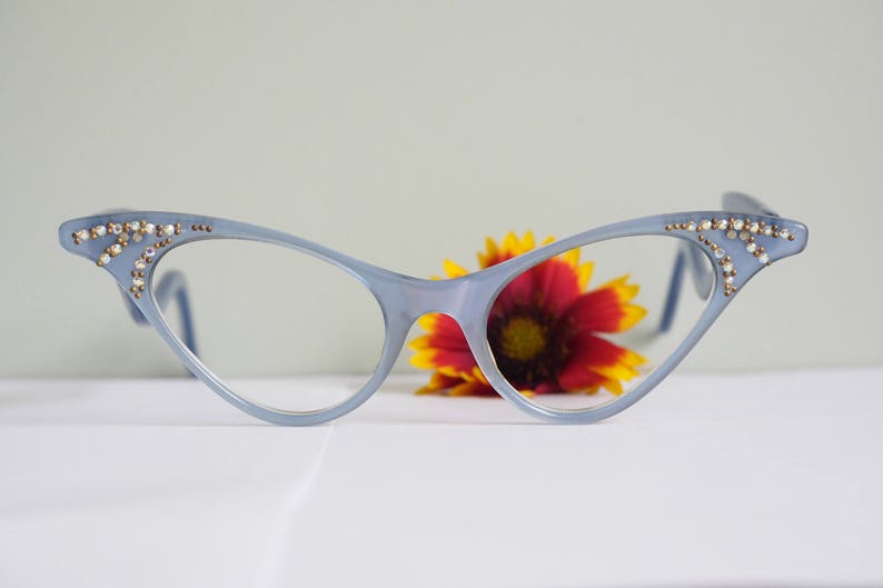 Vintage Cat Eye Frames 1960s Cateye Glasses Crazy High Etsy 