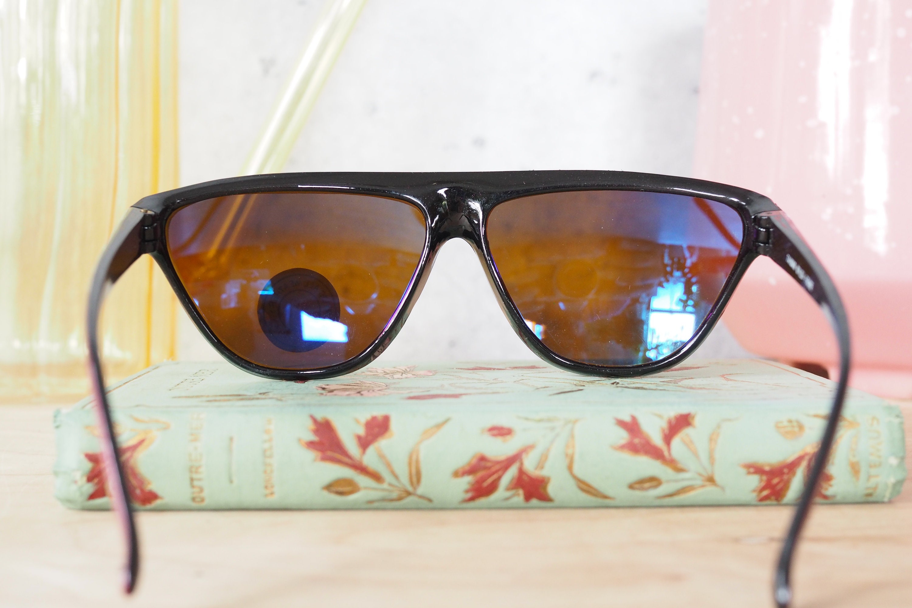 Vintage Oversized Brown Sunglasses Made in Taiwan XXL Tortoise Edition Brown Acetate – Vintage Frames Company main image 3