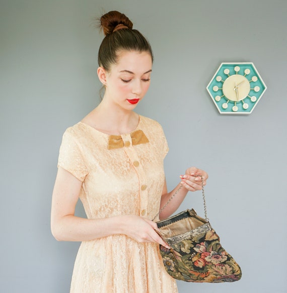 Vintage Floral Tapestry Ornate Frame Bag Jemco/ V… - image 3