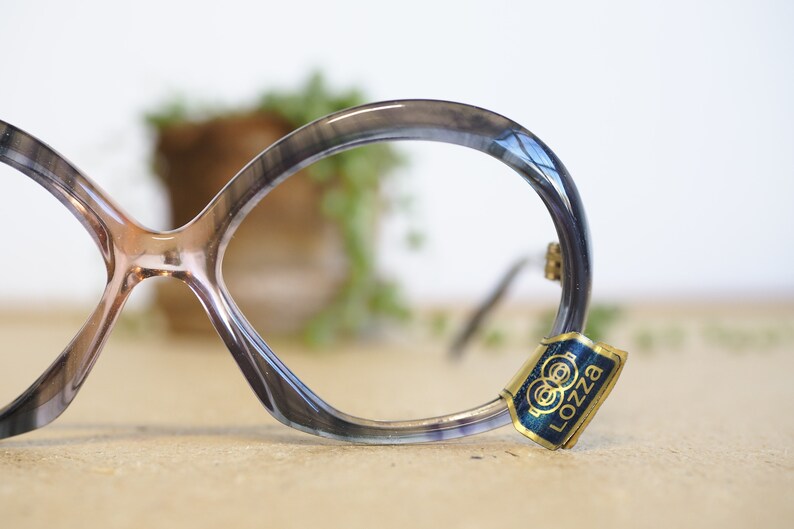 Vintage eyeglasses 1970s oversized Frames Made In Italy BY Lozza Beene New Old Stock Multicolor Tone