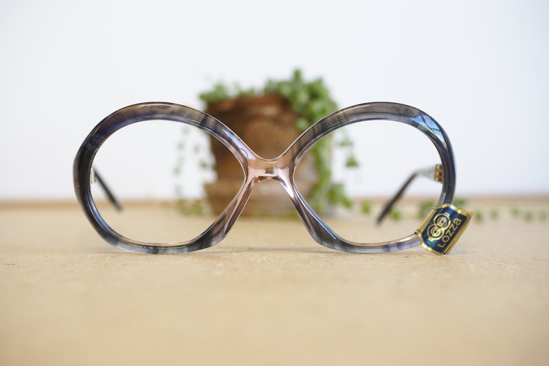 Vintage eyeglasses 1970s oversized Frames Made In Italy BY Lozza Beene New Old Stock Multicolor Tone