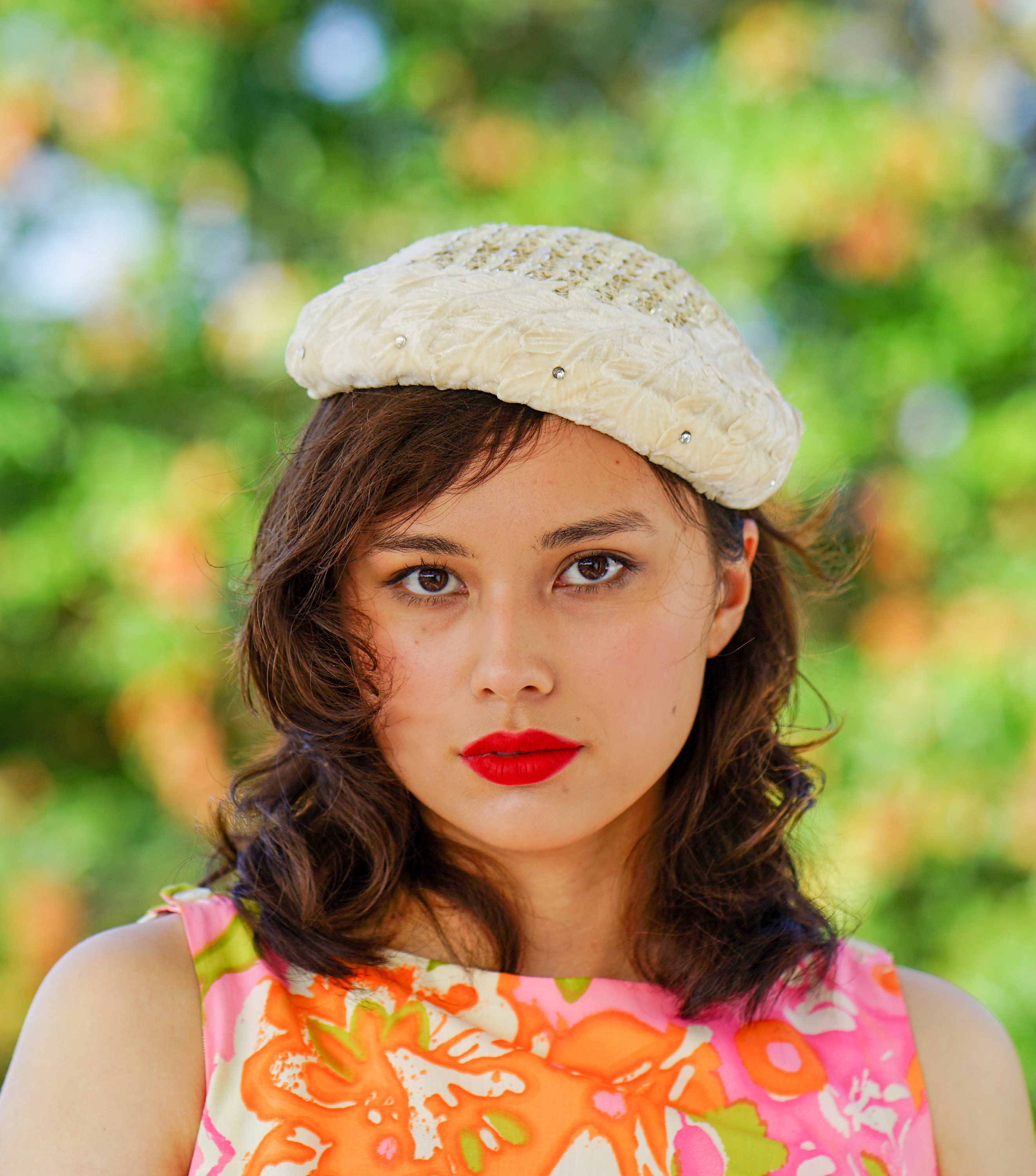 Vintage Sequin Half Hat Vintage Hat 