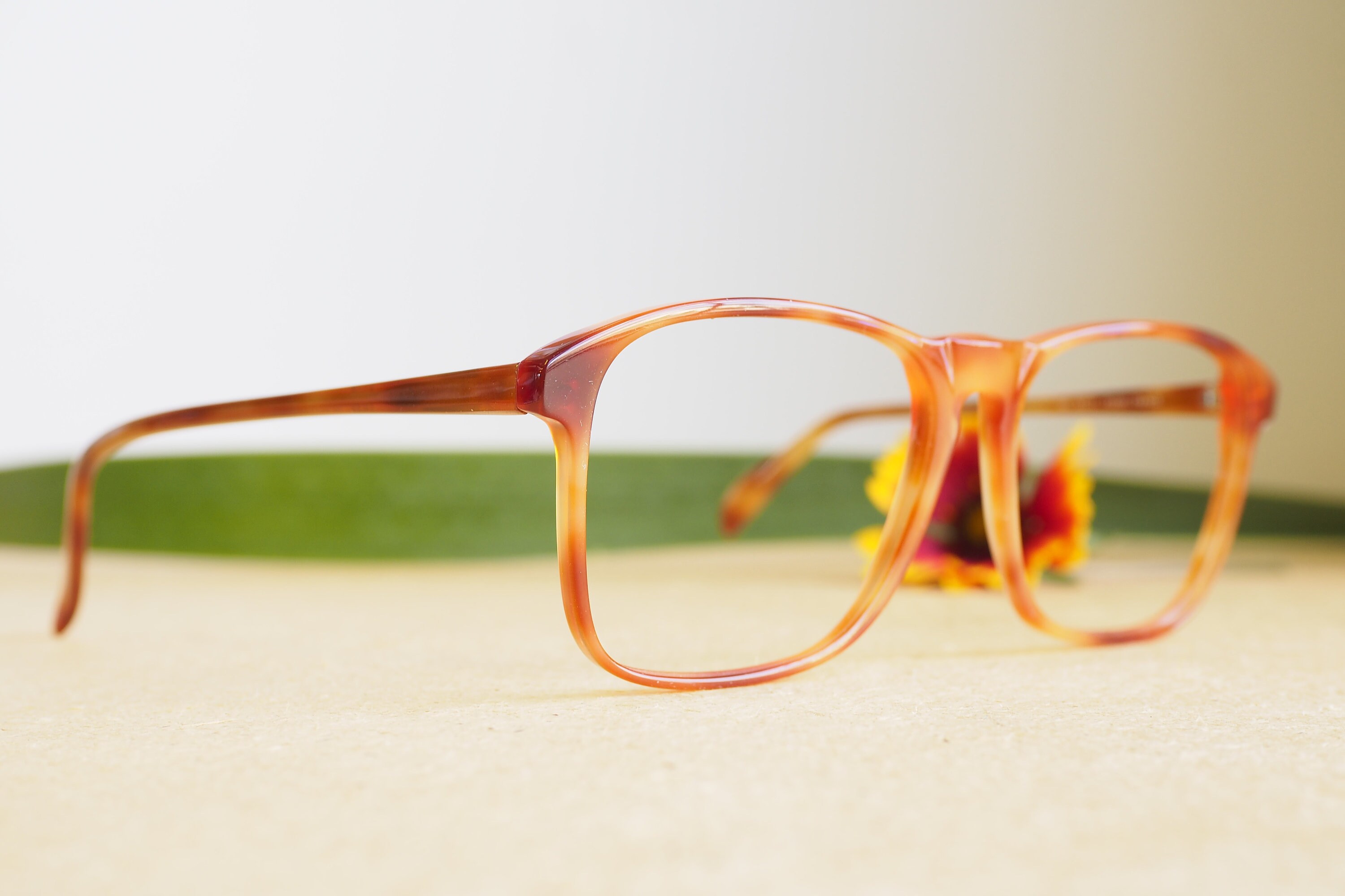 Vintage Ralph Lauren 523 Eyeglasses | Tortoise Frames | New Yellow Lenses 1980s Vintage 1980s POLO Ralph Lauren Eyeglasses, Blonde Tortoise  main image 2