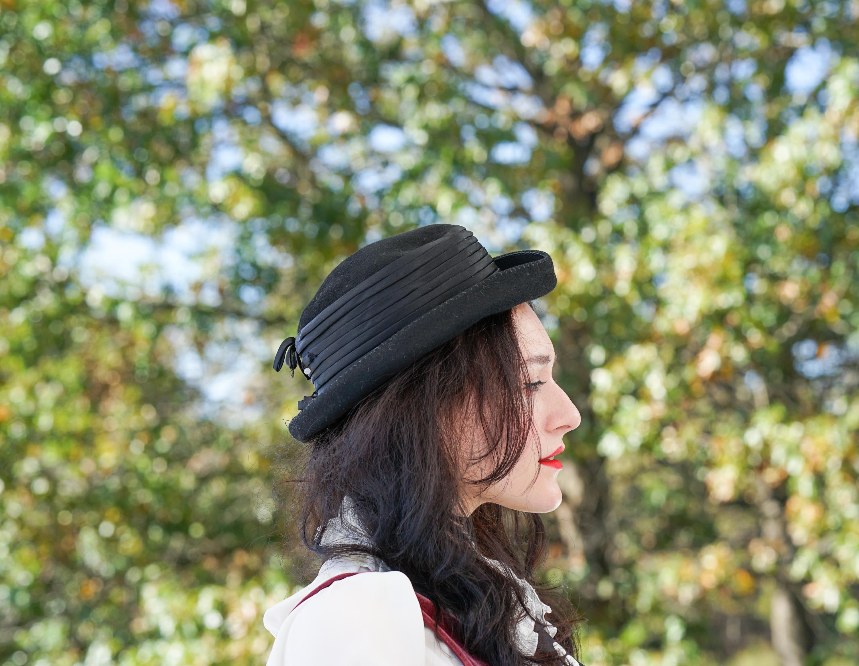 Vintage Codette Originals Black Straw Cloche Hat Bowler 1950s 1960s Size 6 3/4 1960s Bowler Hat - Etsy main image 4