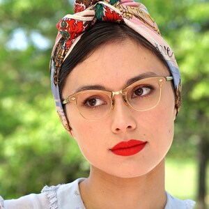 Óculos de grau vintage Cateye 1960&#39;s Cateye feito nos EUA por Artcraft Multicolorido 12k ouro preenchido