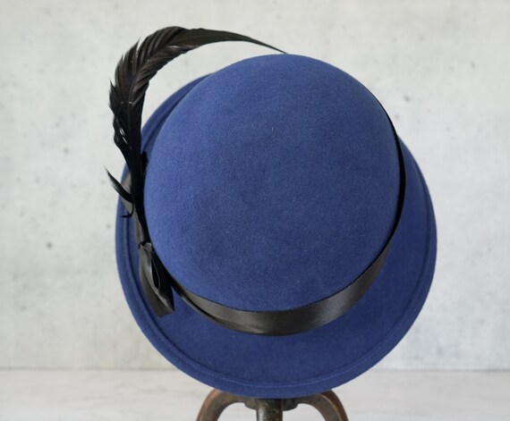 Vintage Feather Cloche Hat, Vintage Hat, 1960s-70… - image 9