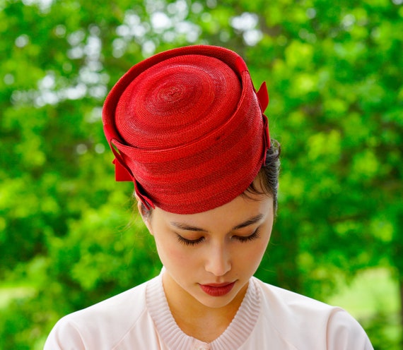 Vintage Straw Pillbox Hat  Lilly Dache, Vintage H… - image 4