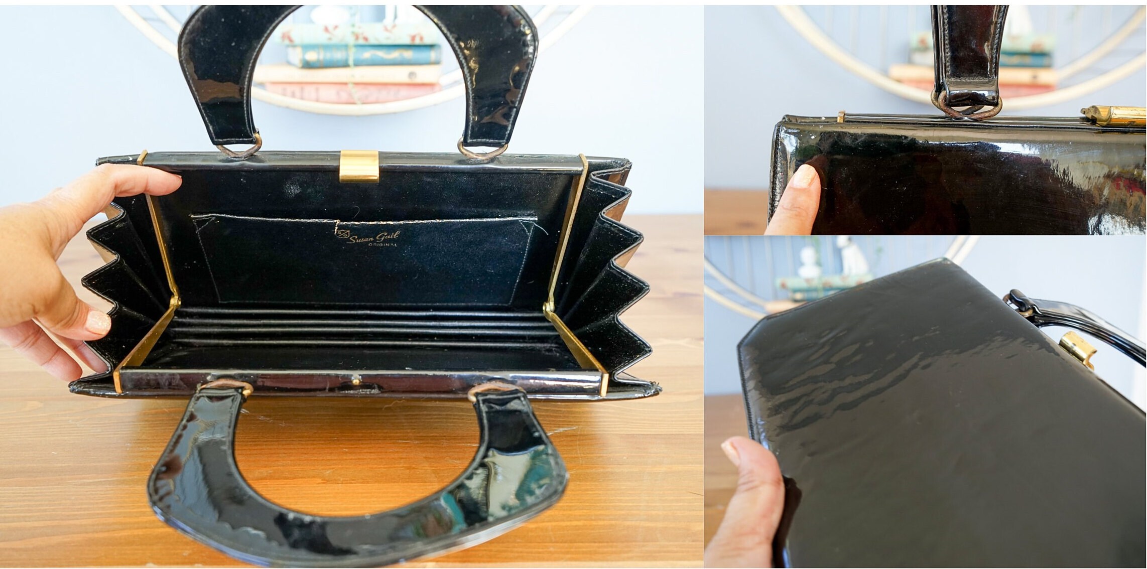 Vintage Susan Gail Accordion Purse/ 1950s-1960s Purse