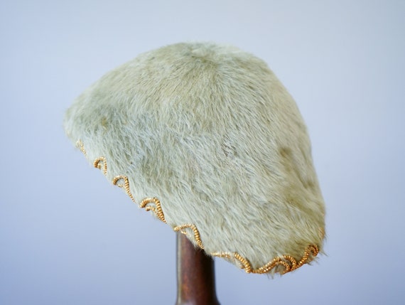 Vintage Fur Felt Half Hat, Tilt Hat, 1950s Hat, V… - image 7