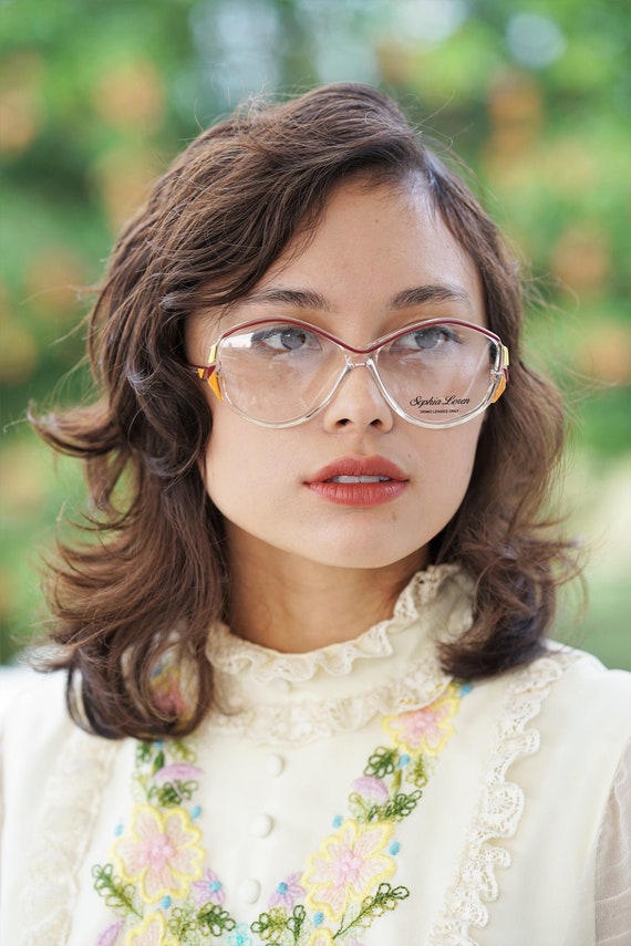 Lunettes de vue vintage des annees 1970 montures par Sophia Loren fabriquees en France neuf ancien beau multicolore Etsy France