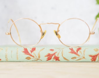 Occhiali da vista vintage americani Cortland, anni '40, realizzati negli Stati Uniti, aste in metallo color oro, occhiali da vista AO/Retro MCM/Ivy Style
