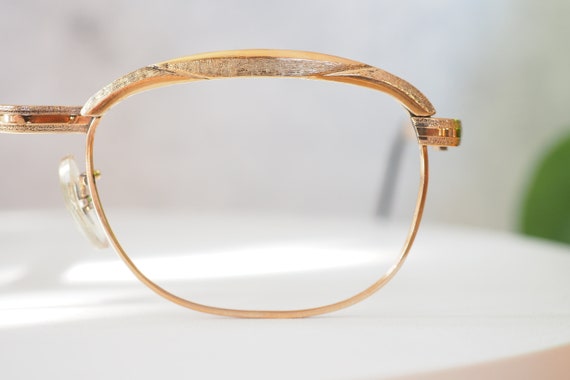 Vintage Eyeglasses 1970's Gold Tone 1/20 12K Gold… - image 2