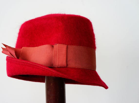 Vintage Hat, Vintage Mod Hat, 1960s Hat, Short Br… - image 9