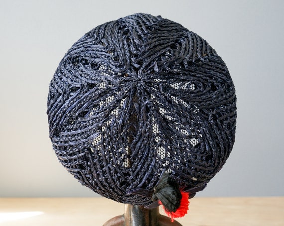 Vintage Straw Pillbox Hat, Vintage Hat, 1950-60s … - image 9