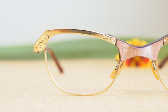 Vintage Eyeglasses Cat eye 1960's Cateye Made In … - image 6