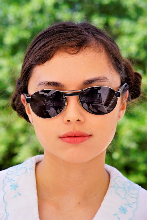 2 Paris Quality Sunglasses Vintage Retro Splatter Paint Multi Colors New 80s UV