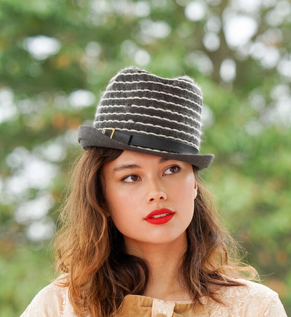 Wool Felt Trilby Black / 55 - S